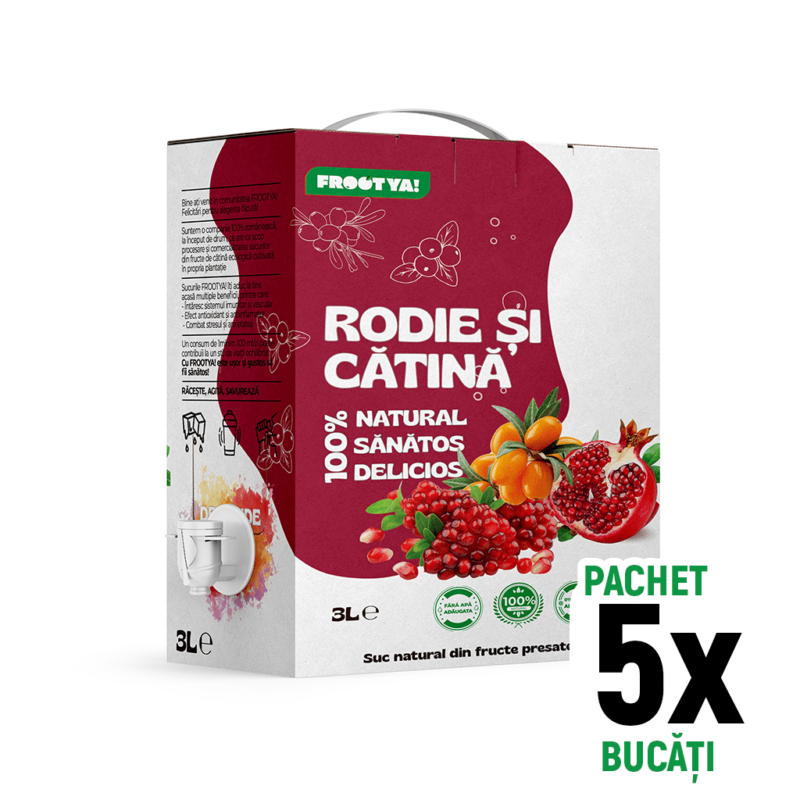 Imagine produs pachet PROMO 5 cutii suc 100% natural CATINA & RODIE de la Frootya