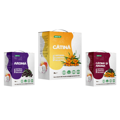 pachet mix de sanatate - suc aronia, suc catina, suc aronia cu catina